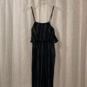 Black and white pinstripe jumpsuit a new day small